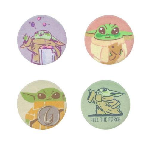 スターウォーズ マンダロリアン＆グローグーブラインドふわふわ缶バッジ 8点セット スターウォーズ マンダロリアン アンド グローグー 缶バッジ