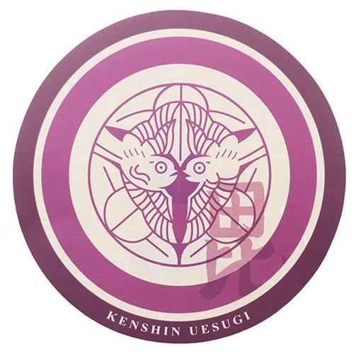 サークルステッカー 戦国武将 家紋 歴史 上杉謙信 ジェイエム 直径90mm 文具 グッズ ステッカー1円