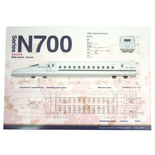 RAILWAY N700系新幹線さくら 557100 設計図面A4クリアファイル 鉄道