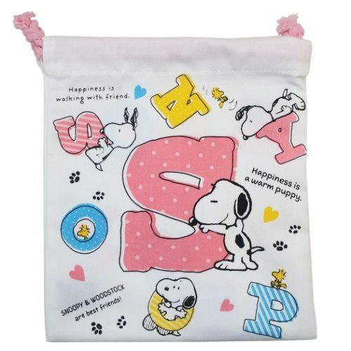 スヌーピー 巾着袋 きんちゃくポーチ アルファベット ピーナッツ ケイカンパニー プレゼント キャラクターのシネマコレクション 通販 Paypayモール