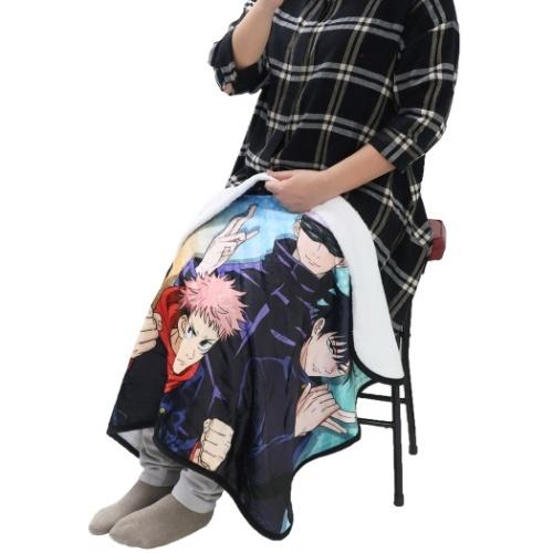 呪術廻戦 ひざ掛け毛布 フランネル ブランケット 五条悟 少年ジャンプ