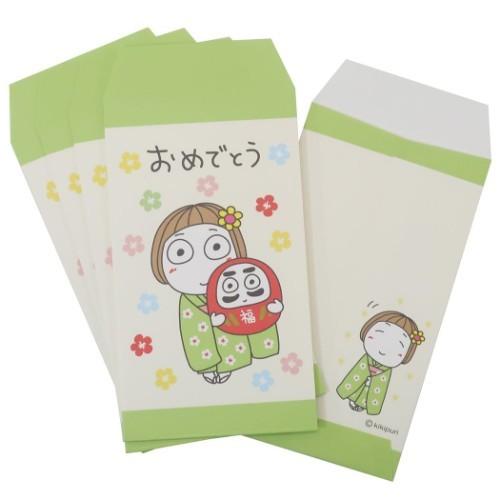 キキぷり お年玉 ポチ袋 お祝い袋 小 5枚セット グリーン Lineスタンプ ケイカンパニー 金封 キャラクターのシネマコレクション 通販 Paypayモール
