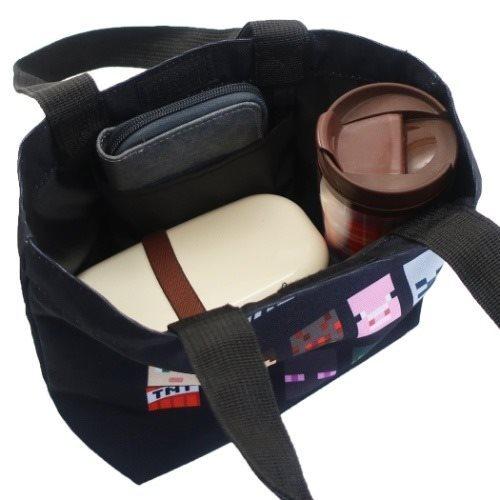 Minecraft マインクラフト ゲームキャラクター ランチバッグ ミニトートバッグ ブラック マイクラ グッズ キャラクターのシネマコレクション 通販 Paypayモール