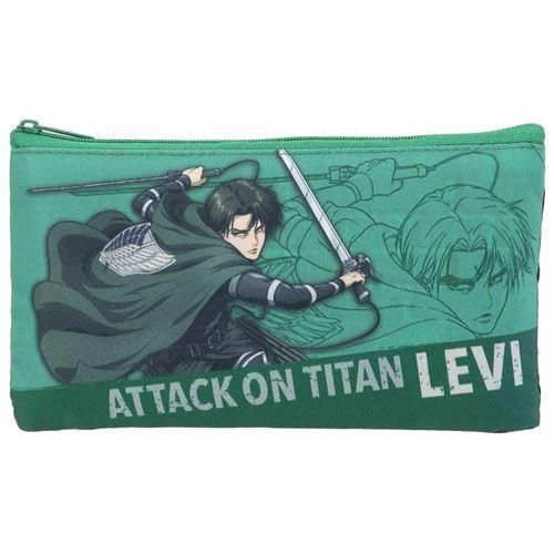 進撃の巨人 アニメキャラクター 筆箱 フラットポーチ リヴァイ グッズ