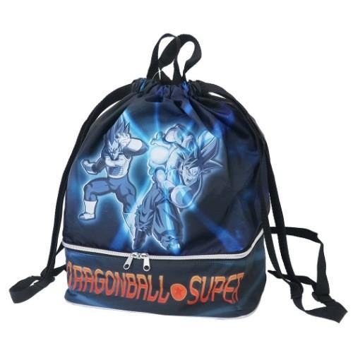ドラゴンボール超 プールバッグ 底部ファスナーポケット付き 2層式 ナップサック ブラック マルヨシ 28 5 40 18cm キャラクターのシネマコレクション 通販 Paypayモール
