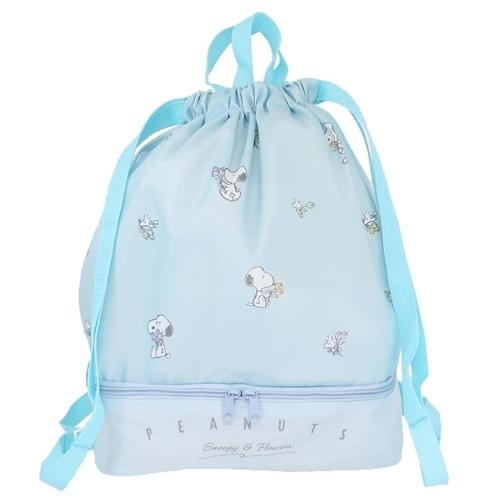 スヌーピー 2層ナップサック プールバッグ 代引不可 609円 キャラクター2 ピーナッツ