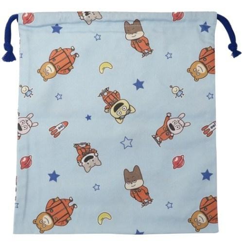 宇宙なんちゃら こてつくん キャラクター 巾着袋 きんちゃくポーチ M サックス 新入学 キャラクターのシネマコレクション 通販 Paypayモール
