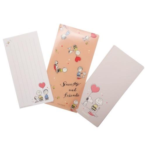 スヌーピー レターセット 全国組立設置無料 封筒ケース付き レター バルーン カミオジャパン 封筒 一筆箋 ファイル ピーナッツ