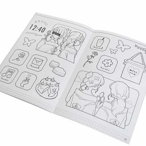 あそびぬりえノート LIKEオルチャン 女の子向け カミオジャパン