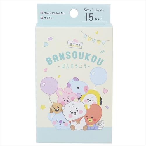 経典ブランド キャラクターのシネマコレクションbt21 商品 ばんそうこう Line Friends キャラクター 絆創膏15枚セット