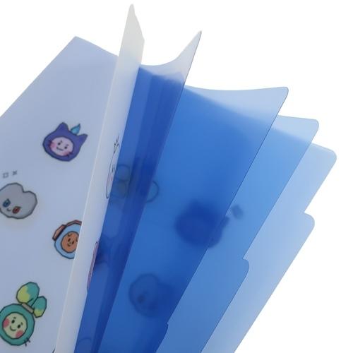 TRUZ ポケットファイル 5インデックスA4クリアファイル WHITE LINE