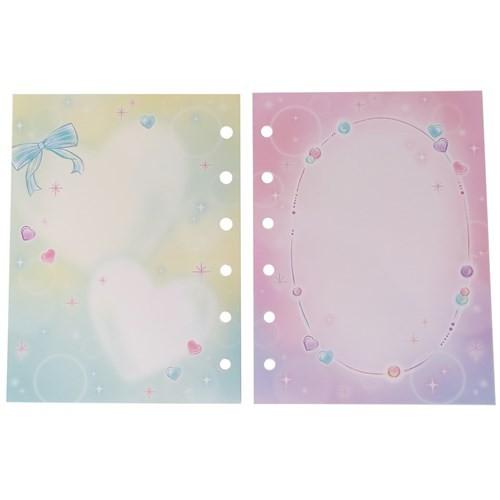 シール交換 ハート 女の子向け シールバインダー リフィル 6穴タイプ グッズ カミオジャパン