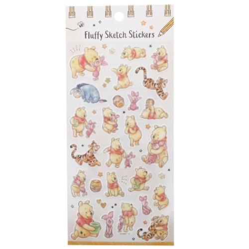 くまのプーさん シールシート フラッフィースケッチステッカーズ ディズニー カミオジャパン 9 5 cm キャラクターのシネマコレクション 通販 Paypayモール