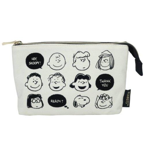 Wフラット ポーチ スヌーピー コスメポーチ ピーナッツ フェイス グッズ キャラクターのシネマコレクション 通販 Paypayモール