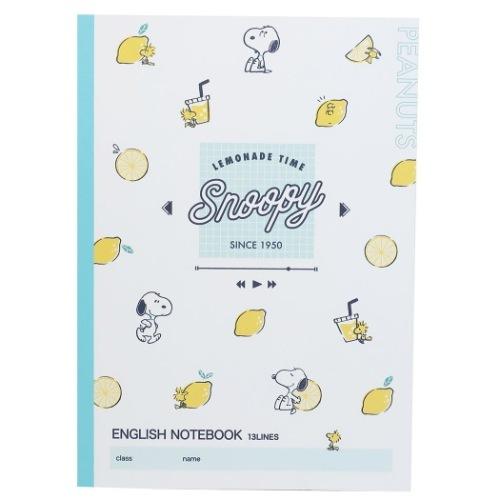 スヌーピー 英語ノート B5 英習帳 レモン ピーナッツ カミオジャパン イングリッシュノート 新学期準備文具 かわいい キャラクターのシネマコレクション 通販 Paypayモール