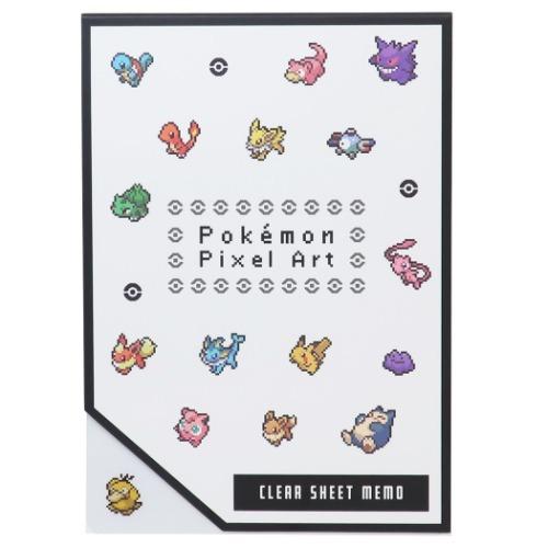 ポケモン メモ帳 クリアシートメモ A6 ピクセルアート