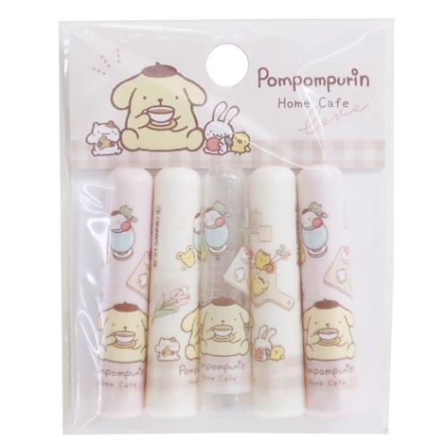 ポムポムプリン 鉛筆キャップ えんぴつカバー 5本セット サンリオ