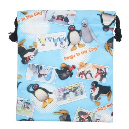 ピングー きんちゃくポーチ S 巾着袋 ブルー Pingu キャラクター グッズ セール キャラクターのシネマコレクション 通販 Paypayモール