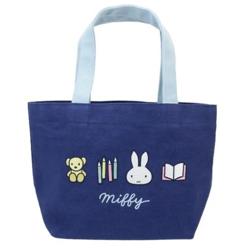 ミッフィー ミニトートバッグ ディックブルーナ ランチバッグ 絵本キャラクター ワッペンシリーズ ネイビー マリモクラフト キャラクターのシネマコレクション 通販 Paypayモール