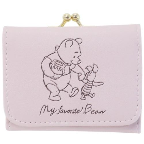 くまのプーさん グッズ 三つ折りコンパクト財布 キャラクター ミニウォレット ふんわりシリーズ第2弾 ピンク 大人も着やすいシンプルファッション