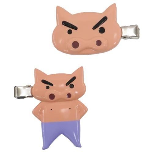 楽天カード分割 クレヨンしんちゃん グッズ ヘアクリップ アニメキャラクター ぶりぶりざえもん659円 2個セット 前髪クリップ クセがつきにくい