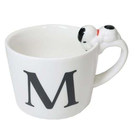 マグカップ スヌーピー フィギュア付き イニシャル マグ ピーナッツ アルファベット M 直径9 5 7cm キャラクターのシネマコレクション 通販 Paypayモール