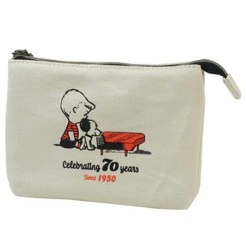 スヌーピー ピーナッツ キャラクター 3ポケット キャンバス ポーチ フラット ポーチ 70年代 スヌーピー シュローダー マリモクラフト キャラクターのシネマコレクション 通販 Paypayモール