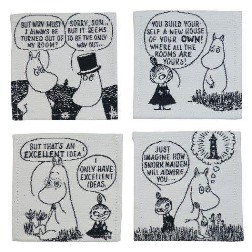 当店一番人気 ムーミン グッズ コースター キャラクター ゴブラン織り 4枚セット リトルミイのアイディア Wantannas Go Id