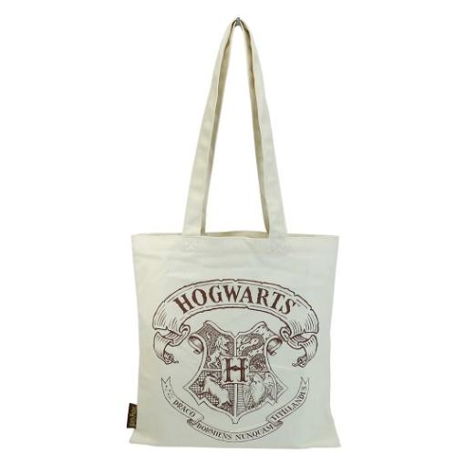 ハリーポッター トートバッグ オーガニックコットンバッグ ホグワーツの校章 丸眞 手提げかばん