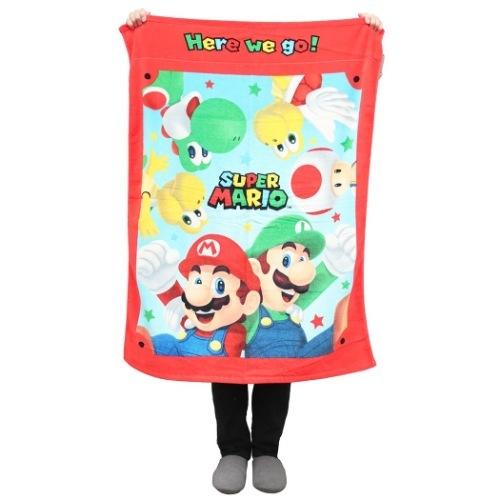 スーパーマリオ キャラクター キッズ タオルケット 制菌 お昼寝ケット マリオスターズ グッズ プレゼント 男の子 女の子 ギフト バレンタイン（Yahoo!・キャラクターのシネマコレクション）