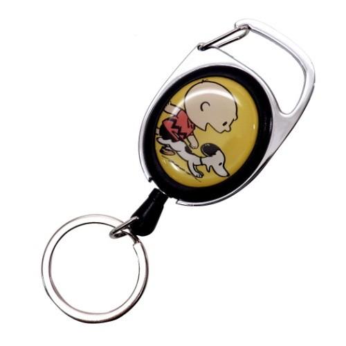 リール付き キーホルダー スヌーピー メタリール ピーナッツ 70周年記念 50年代 伸びるキーリング キャラクターのシネマコレクション 通販 Paypayモール