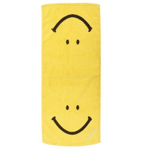 スマイリー スマイリーフェイス ジャガード ロングタオル フェイス