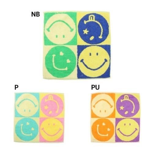 スマイリーフェイス キャラクター ミニタオル ジャガード ハンカチタオル ニコリーフ Smiley Face グッズ キャラクターのシネマコレクション 通販 Paypayモール
