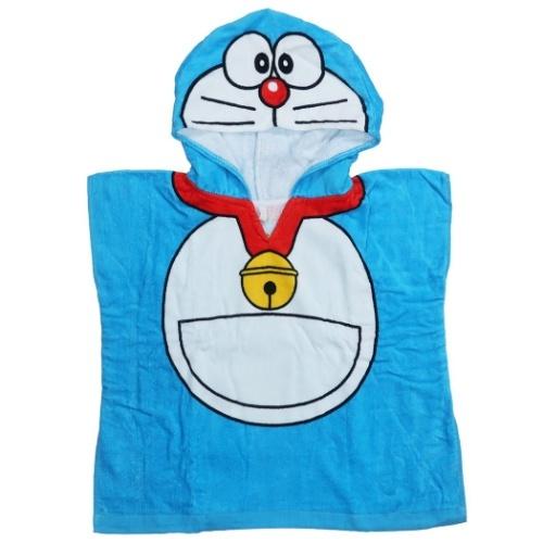 8月20日まで限定価格！ ドラえもん フード付きタオル ポンチョ モノトーン なりきり 変身 タオルポンチョ ドラえもん ラップバスタオル 2021SS