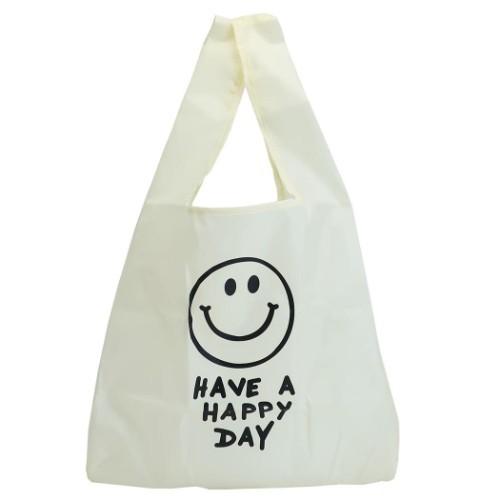 即納特典付き スマイリーフェイス キャラクター エコバッグ 折りたたみ ショッピングバッグ Smiley Face グッズ409円 Aynaelda Com