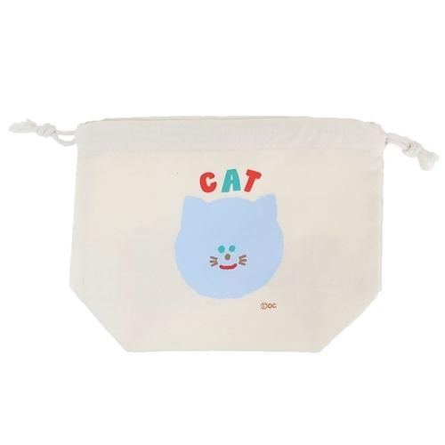 巾着袋 きんちゃくポーチ CAT ねこ オクタニコーポレーション