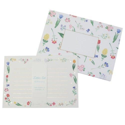 手紙セット イノウエエリコ 金箔押し レターセット Flower Festival 便箋 封筒 Hbpscs Com Br