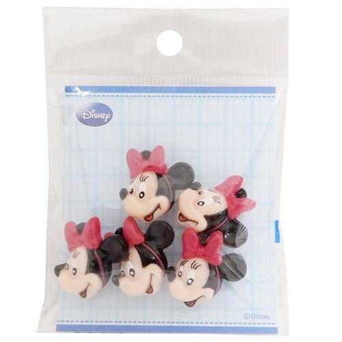 Disney（ディズニー） ミニーマウス 飾りミニボタン5個セット フェイス 