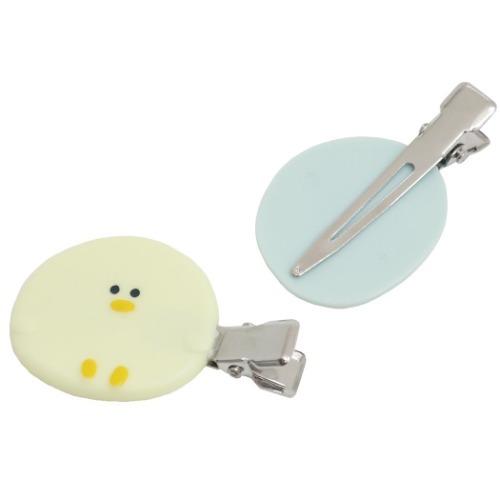 前髪クリップ ひよこ クセがつきにくい ヘアクリップ 2個セット 2021AW