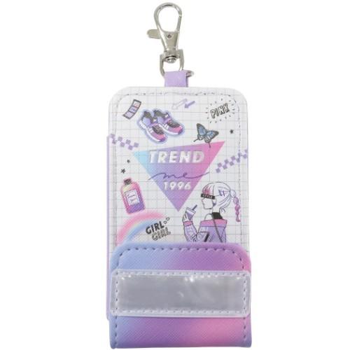 リール付き キーケース 新学期準備文具 小学生 女の子向け ランドセルキーカバー トレンドミー ホワイト 新入学 グッズ 高額売筋