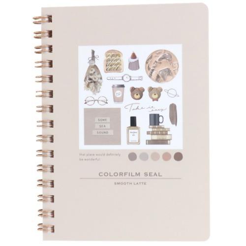 人気特価激安 リングノート おしゃれ A6 Wリングノート カラフィルム ラテ Materialworldblog Com