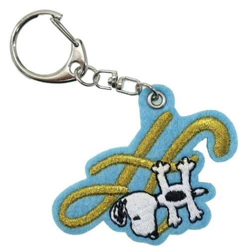 キーリング スヌーピー キーホルダー イニシャル 刺繍 ピーナッツ 通販 アルファベット H グッズ キャラクターのシネマコレクション 通販 Paypayモール