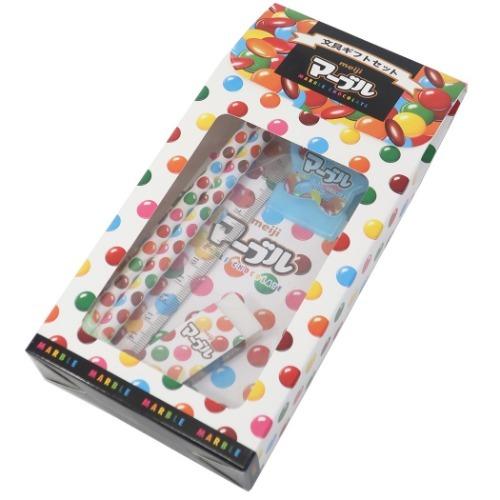 文具ギフトセット ステーショナリー 5点セット マーブルチョコレート おやつマーケット サカモト 鉛筆2本＆メモ＆消しゴム＆クリップ＆定規 バレ 爆買 | ブランド登録なし