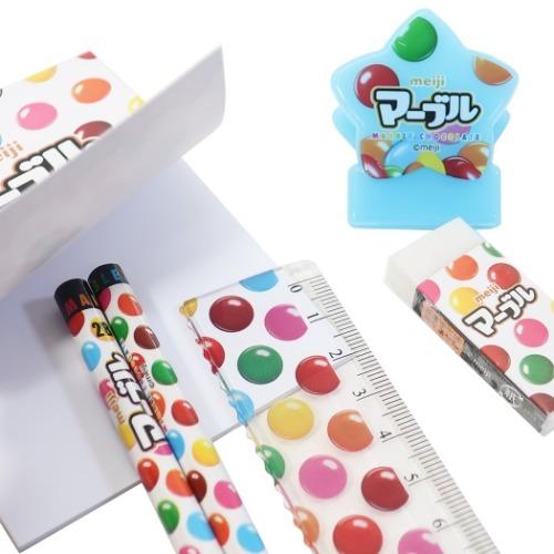 文具ギフトセット ステーショナリー 5点セット マーブルチョコレート おやつマーケット サカモト 鉛筆2本＆メモ＆消しゴム＆クリップ＆定規 バレ 爆買 | ブランド登録なし | 02
