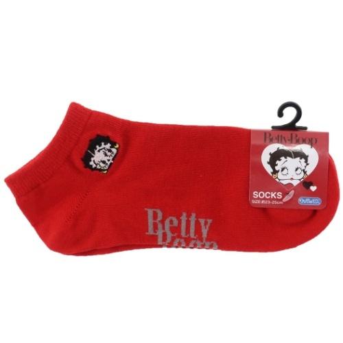 ベティブープ Bettyboop キャラクター 女性用 スニーカー靴下 レディース アンクル 刺繍 ソックス レッド スモールプラネット キャラクターのシネマコレクション 通販 Paypayモール
