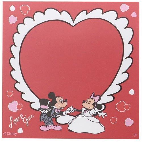 ミッキーマウス＆ミニーマウス キャラクター メモ帳 スクエアメモ