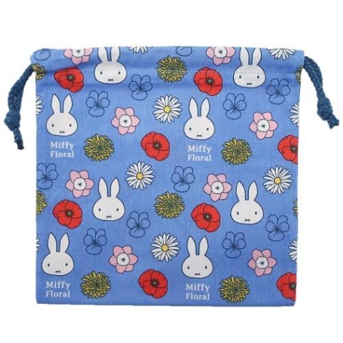 ミッフィー 絵本キャラクター 巾着袋 きんちゃくポーチ フローラル パターン ディックブルーナ キャラクターのシネマコレクション 通販 Paypayモール