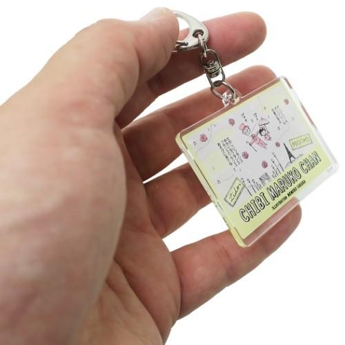 ちびまる子ちゃん　アクリルキーリング アクリルキーホルダー（まる子ピンク） ちびまる子ちゃんランド