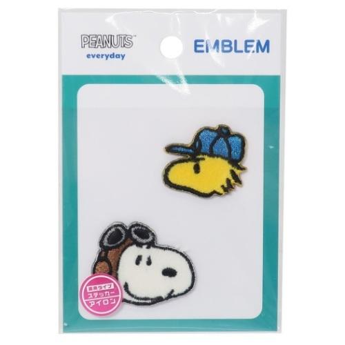 スヌーピー　ピーナッツ　アイロンワッペン（２種類） SNOOPY（スヌーピー） アイロンパッチ ピーナッツ ワッペン 2枚セット