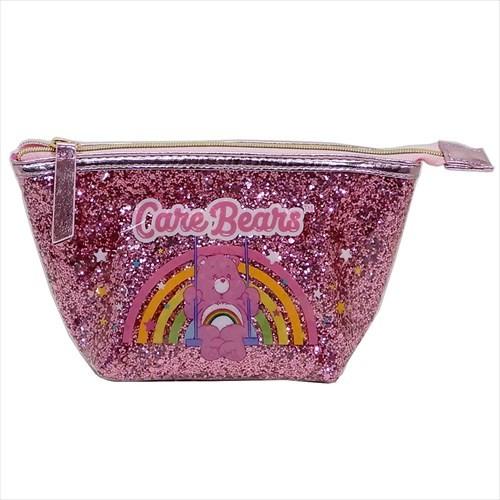 ケアベア グリッターポーチ ピンク グッズ コスメポーチ キャラクター Carebears サンスター文具 19 10 7cm セール キャラクターのシネマコレクション 通販 Paypayモール